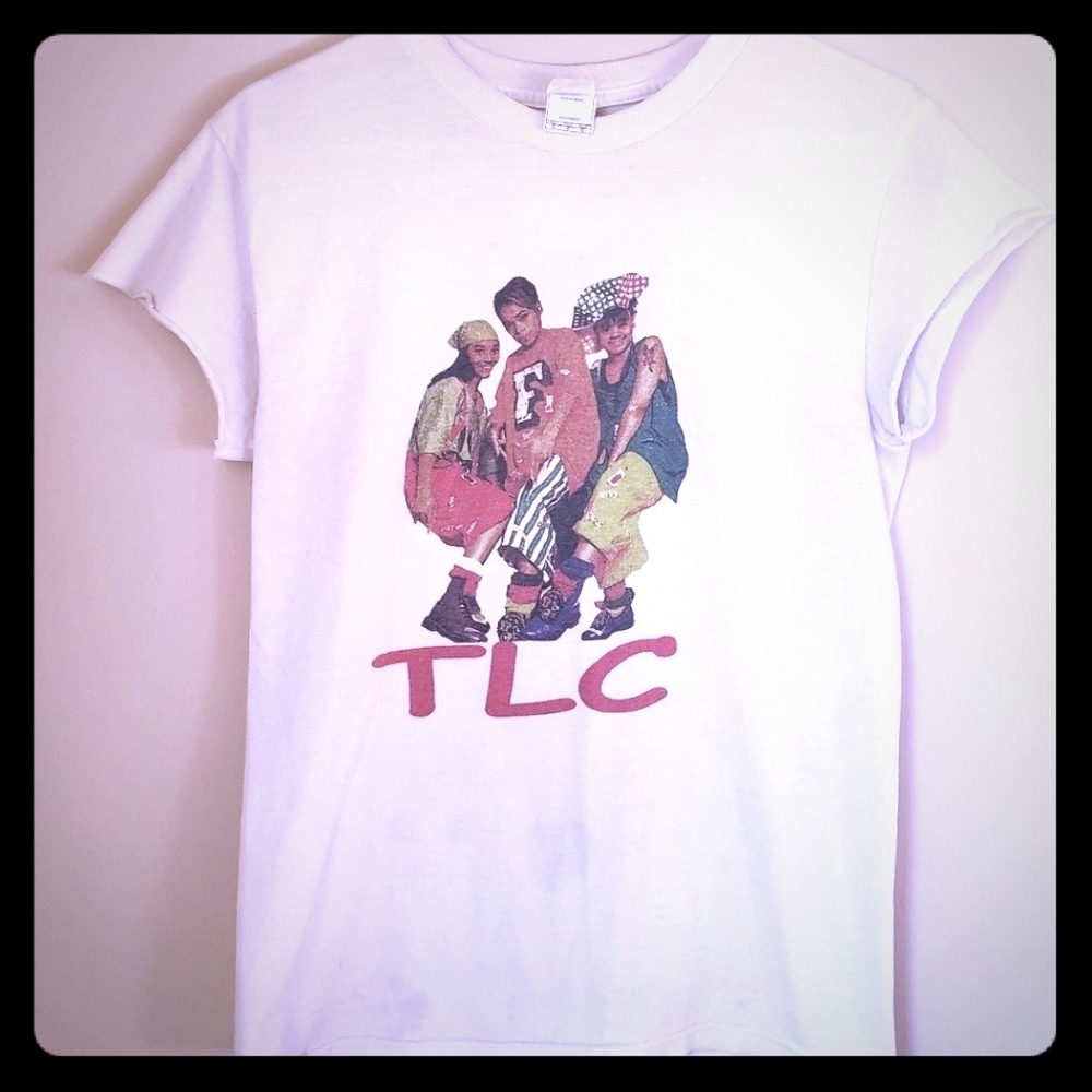 VINTAGE - TLC T shirt - R&B - small - OLD 90s